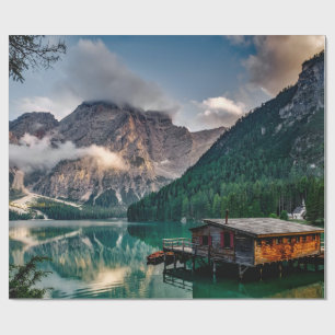 Papier Cadeau Paysage du lac des Montagnes italiennes