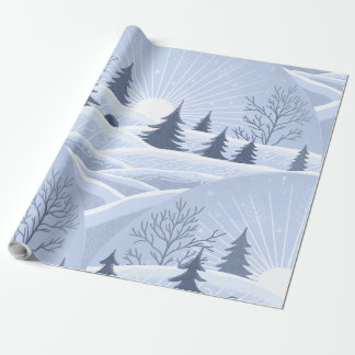 Papier Cadeau Paysage hivernal