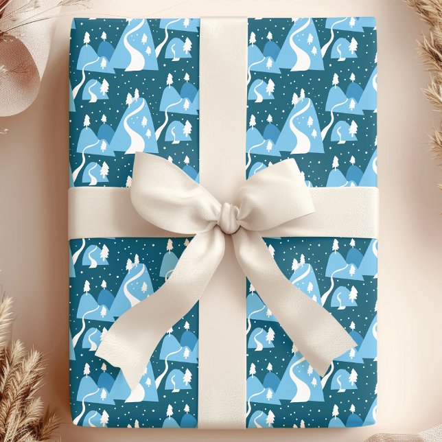 Papier Cadeau Paysage hivernal enneigé (Créateur téléchargé)