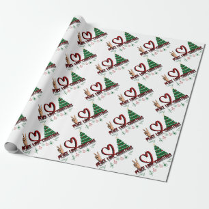 Papier Cadeau Peace Love Christmas