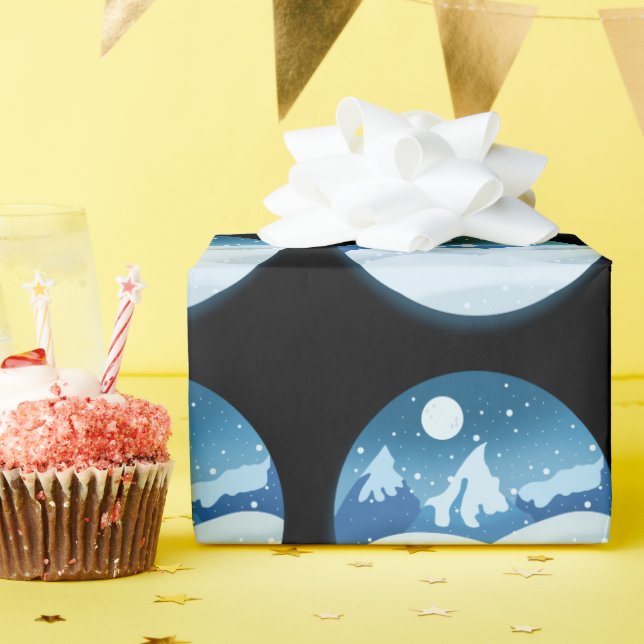 Papier Cadeau Peaceful Frosted Landscape (Fête d'anniversaire)