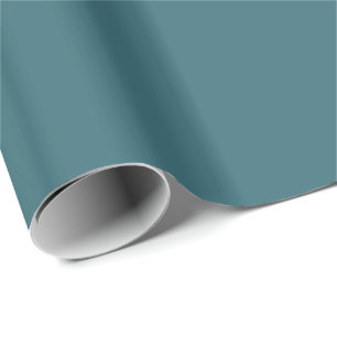 Papier Cadeau Peacock bleu foncé Aqua Profond Turquoise uni coul