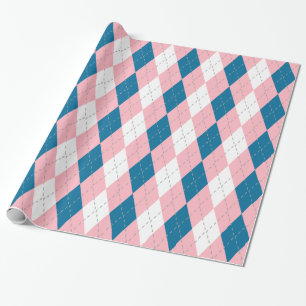 Papier Cadeau Peacock bleu rose gris gris gris gris blanc Jacqua