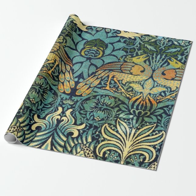 Papier Cadeau Peacock Et Dragon William Morris (Déroulé)
