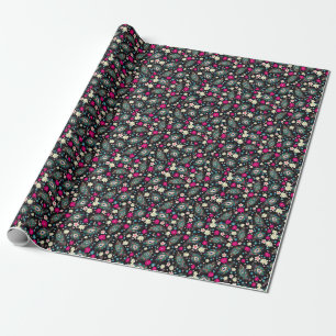 Papier Cadeau Peacock Plumes Broderie Motif sans fil