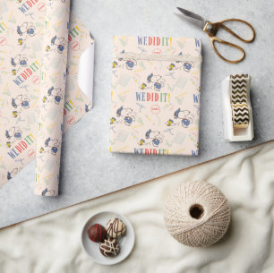 Papier Cadeau Peanuts Snoopy Woodstock Nous avons réussi Diplômé
