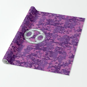 Papier Cadeau Pearle comme cancer Zodiac Connexion Camo numériqu