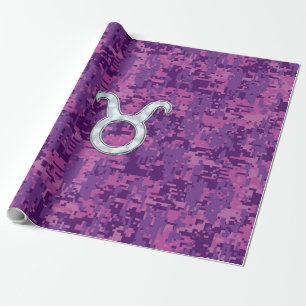 Papier Cadeau Pearle comme Taurus Zodiac Connexion Camo numériqu