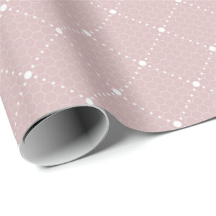 Papier Cadeau Peau rose Pastel Dentelle délicate Blanc Élégant