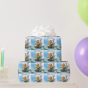 Papier Cadeau Pêche 1er anniversaire