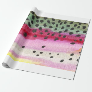 Papier Cadeau Pêche à la truite arc-en-ciel