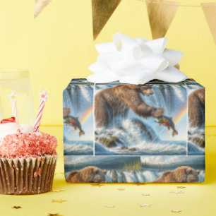 Papier Cadeau Pêche à l'ours grizzli en Alaska