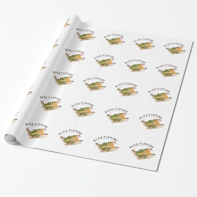 Papier Cadeau Pêche au bar (Déroulé)