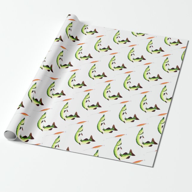 Papier Cadeau Pêche au brochet et pêche à la mouche (Déroulé)