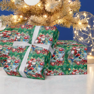 Papier Cadeau Pêche avec Noël du Père Noël