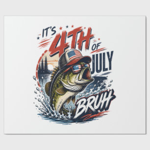 Papier Cadeau Pêche de la basse brute du 4 juillet