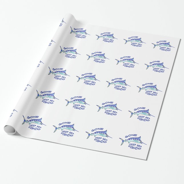 Papier Cadeau Pêche en mer profonde (Déroulé)