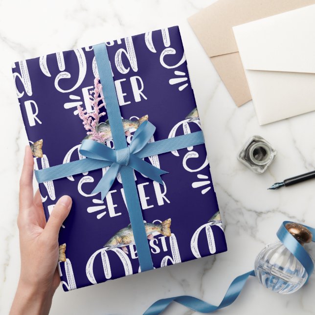 Papier Cadeau Pêche papa meilleur papa jamais (Cadeaux)