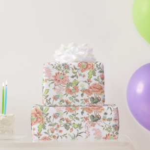 Papier Cadeau Pêcher les fleurs avec les colibris