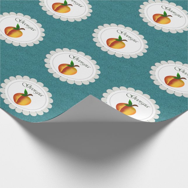 Papier Cadeau Pêches de la Géorgie (Coin)