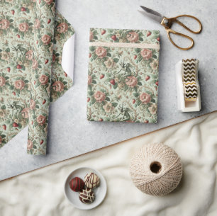 Papier Cadeau Péchés fraises - gothique baroque