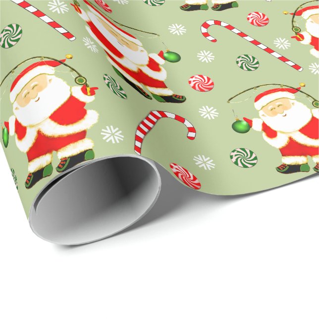 Papier Cadeau Pêcheur papier d'enveloppement de Noël (Coin rond)