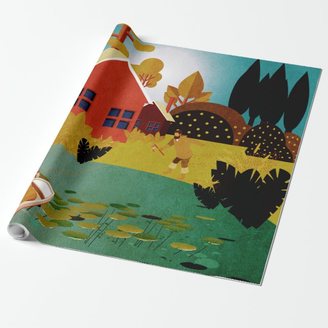 Papier Cadeau pêcheurs (Déroulé)