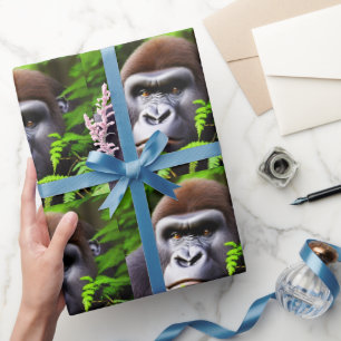 Papier Cadeau Peekaboo Gorilla, Papier à envelopper
