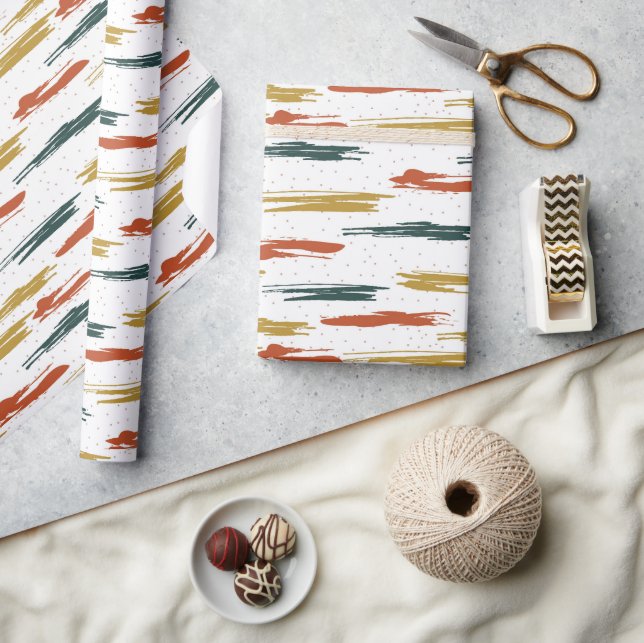 Papier Cadeau Peindre le Motif Abstrait (Artisanat)
