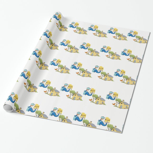 Papier Cadeau Peintre papier à envelopper (Déroulé)