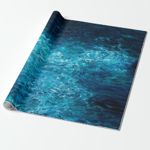 Papier Cadeau  peinture à l'huile montrant les vagues de l'océan
