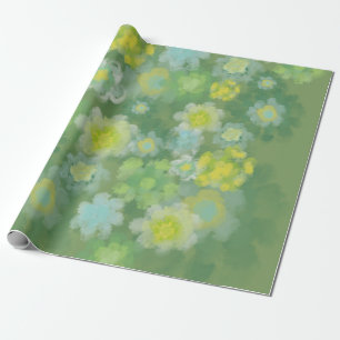 Papier Cadeau Peinture Abstraite d'aquarelle salée florale