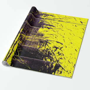 Papier Cadeau Peinture abstraite noire goutte sur un oeil brilla