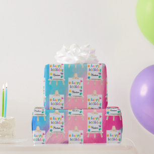 Papier Cadeau Peinture Art Artiste Peinture Anniversaire Thème