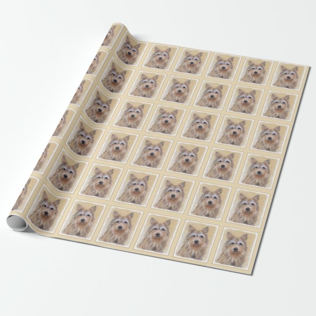Papier Cadeau Peinture Berger Picard - Joli art original chien (Déroulé)