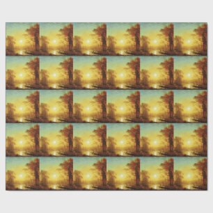 Papier Cadeau Peinture d'Albert Bierstadt, Lever du soleil,