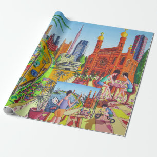 Papier Cadeau Peinture de la ville de New York