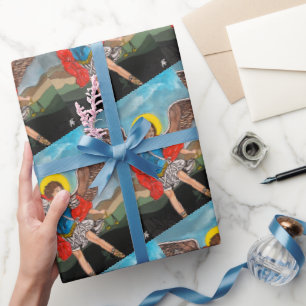 Papier Cadeau Peinture de Saint Michel Archange par Alfred Fox