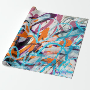 Papier Cadeau Peinture endommagée en béton, patinée, murale usée