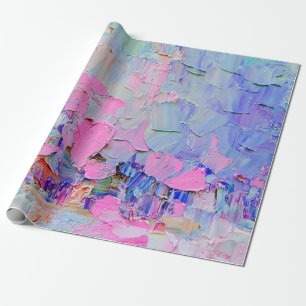 Papier Cadeau Peinture gaufrée expressive sur toile, créée à l'a