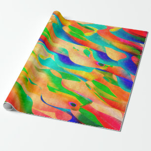 Papier Cadeau peinture multicolore art fond d'écran abstrait