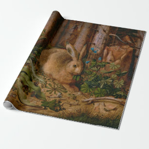 Papier Cadeau Peinture naturelle de la forêt de lièvres Hoffmann