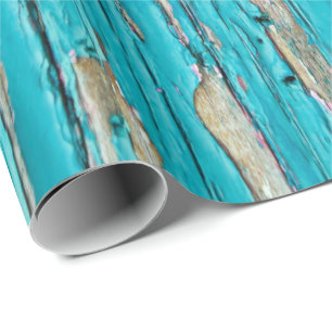 Papier Cadeau Peinture Turquoise sur papier d'enveloppement en b
