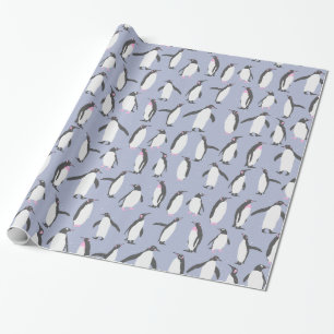 Papier Cadeau Penguins d'hiver sans faille motif + vos idées