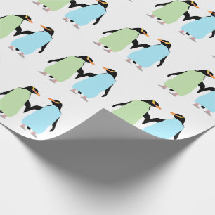 Papier Cadeau Penguins Gay pride tenant les mains