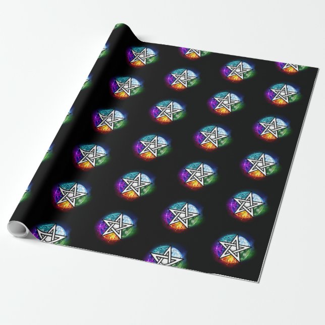 Papier Cadeau pentagramme du Wiccan (Déroulé)
