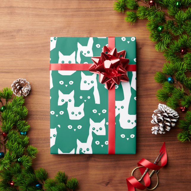 Papier Cadeau Pepper Green chats plaisir motif (Cadeau de vacances)