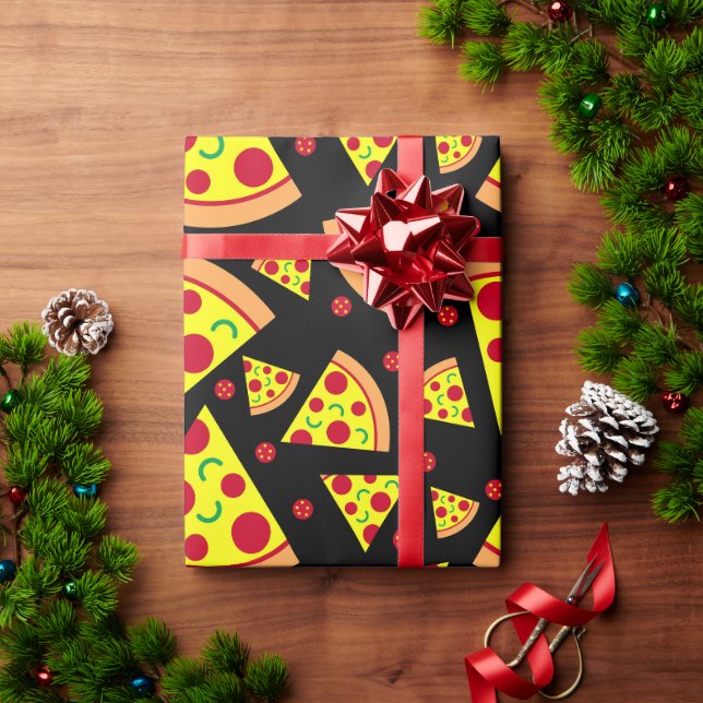 Papier Cadeau Pepperoni Pizza Patmotif Pizza Anniversaire (Cadeau de vacances)
