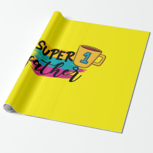 Papier Cadeau Père Cadeau Super Père