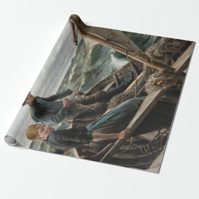 Papier Cadeau Père et fille en mer (par Albert Edelfeel) (Déroulé)